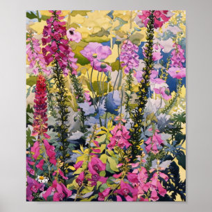 Garten mit Foxhandschuhen Poster