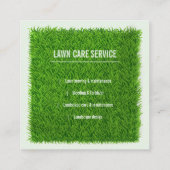 Garten mit Gartenanlage Quadratische Visitenkarte (Rückseite)