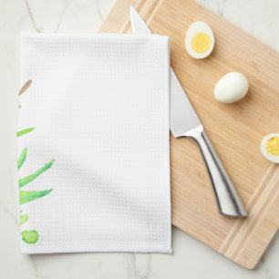 Garten mit grünen und gelben Wasserfarben Handtuch