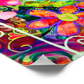 Garten mit Inspirationsquelle "Positive Gedanken d Poster (Ecke)