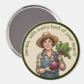 Garten mit jedem Schlag deines Herzens Magnet (Vorderseite/Rückseite)