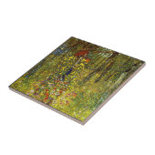 Garten mit Kruzifix von Gustav Klimt Fliese (Seite)