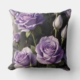 Garten mit lila Rose Kissen
