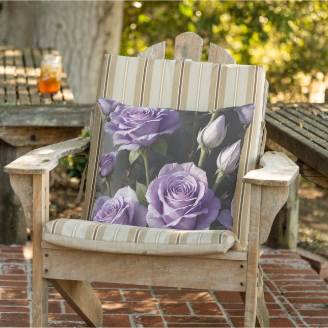 Garten mit lila Rose Kissen (Stuhl )