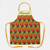 Garten mit orangefarbenen und roten Blumen Schürze (Vorderseite)