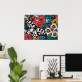 Garten mit Papierkissen Poster (Heimbüro)