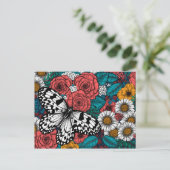 Garten mit Papierkissen Postkarte (Stehend Vorderseite)