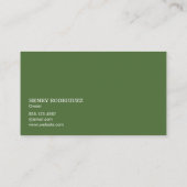 Garten mit Rasenmäher | Landflucht Visitenkarte (Rückseite)