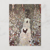 Garten mit Roosters Niedlich Postkarte (Vorderseite)