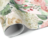 Garten mit rosa gestrichenen Rose Geschenkpapier (Rolleneckpunkt)