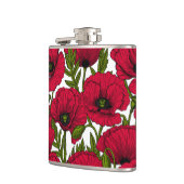 Garten mit rotem Mohn 2 Flachmann (Links)