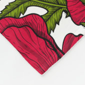 Garten mit rotem Mohn 2 Fleecedecke (Ecke)