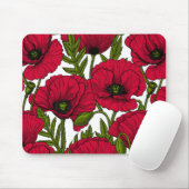 Garten mit rotem Mohn 2 Mousepad (Mit Mouse)