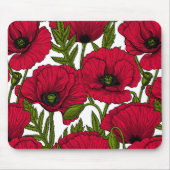 Garten mit rotem Mohn 2 Mousepad (Vorne)