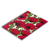 Garten mit rotem Mohn 2 Notizblock (Linke Seite)