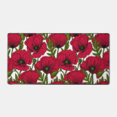 Garten mit rotem Mohn 2 Schreibtischunterlage (Vorderseite)