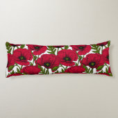Garten mit rotem Mohn 2 Seitenschläferkissen (Rückseite)