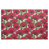 Garten mit rotem Mohn 2 Stoff (Yard (91,4 cm))