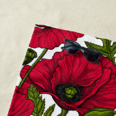 Garten mit rotem Mohn 2 Strandtuch (Beispiel)