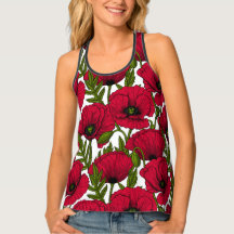 Garten mit rotem Mohn 2