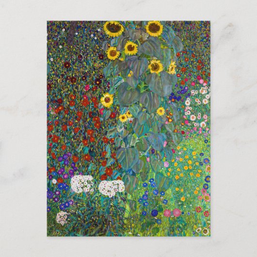 Garten mit Sonnenblumen | Gustav Klimt | FOTO Postkarte (Vorderseite)