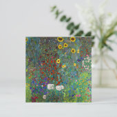 Garten mit Sonnenblumen | Gustav Klimt | Karte (Stehend Vorderseite)