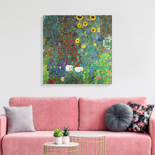 Garten mit Sonnenblumen Gustav Klimt Leinwanddruck