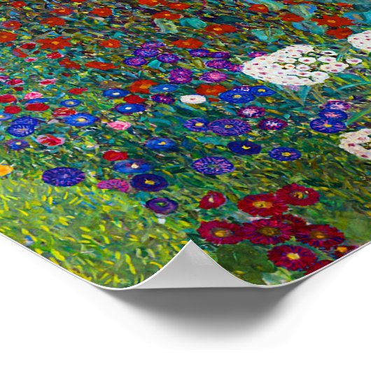 Garten mit Sonnenblumen | Gustav Klimt | Poster (Ecke)