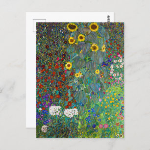 Garten mit Sonnenblumen   Gustav Klimt   Postkarte