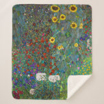 Garten mit Sonnenblumen | Gustav Klimt | Sherpadecke<br><div class="desc">Der Bauerngarten mit Sonnenblumen ist ein Gemälde von Gustav Klimt aus dem Jahr 1907.</div>