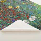 Garten mit Sonnenblumen | Gustav Klimt | Sherpadecke (3/4)