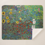 Garten mit Sonnenblumen | Gustav Klimt | Sherpadecke (Vorderseite (Horizontal))
