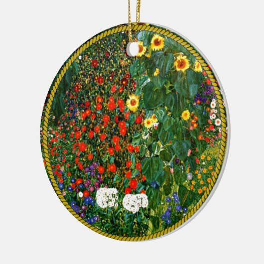 Garten mit Sonnenblumen Keramik Ornament (Links)