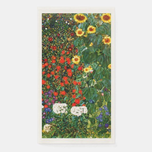 Garten mit Sonnenblumen Serviette (Vorderseite)