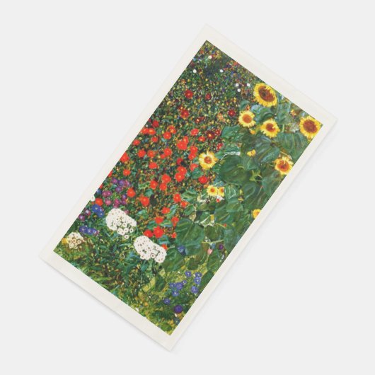 Garten mit Sonnenblumen Serviette (Ecke)