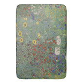Garten mit Sonnenblumen von Gustav Klimt Badematte (Vorderseite Vertikal)