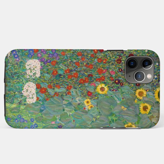 Garten mit Sonnenblumen von Gustav Klimt Case-Mate iPhone Hülle (Rückseite (Horizontal))