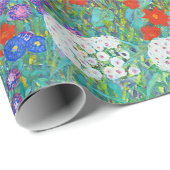 Garten mit Sonnenblumen von Gustav Klimt Geschenkpapier (Rolleneckpunkt)