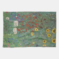 Garten mit Sonnenblumen von Gustav Klimt