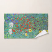 Garten mit Sonnenblumen von Gustav Klimt Handtuch (Handtuch)