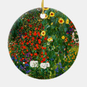 Garten mit Sonnenblumen von Gustav Klimt Keramik Ornament (Hinten)