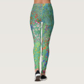 Garten mit Sonnenblumen von Gustav Klimt Leggings (Rückseite)