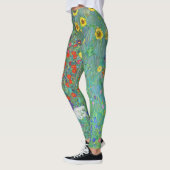 Garten mit Sonnenblumen von Gustav Klimt Leggings (Links)