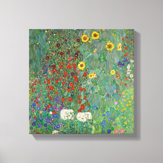 Garten mit Sonnenblumen von Gustav Klimt Leinwanddruck (Vorderseite)