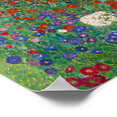 Garten mit Sonnenblumen von Gustav Klimt Poster (Ecke)