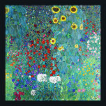 Garten mit Sonnenblumen von Gustav Klimt Poster<br><div class="desc">Bauerngarten mit Sonnenblumengemälden von Gustav Klimt</div>