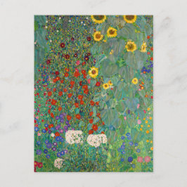 Garten mit Sonnenblumen von Gustav Klimt Postkarte