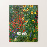 Garten mit Sonnenblumen von Gustav Klimt Puzzle<br><div class="desc">Bauerngarten mit Sonnenblumen,  Kunstmalerei von Gustav Klimt</div>