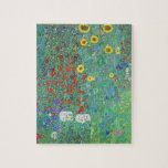 Garten mit Sonnenblumen von Gustav Klimt Puzzle<br><div class="desc">Bitte besuchen Sie mein Geschäft für mehr interessantes Design und mehr Farbwahl. => zazzle.com/colorfulworld*</div>