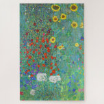 Garten mit Sonnenblumen von Gustav Klimt Puzzle<br><div class="desc">Bitte besuchen Sie mein Geschäft für mehr interessantes Design und mehr Farbwahl.
=> zazzle.com/colorfulworld*</div>